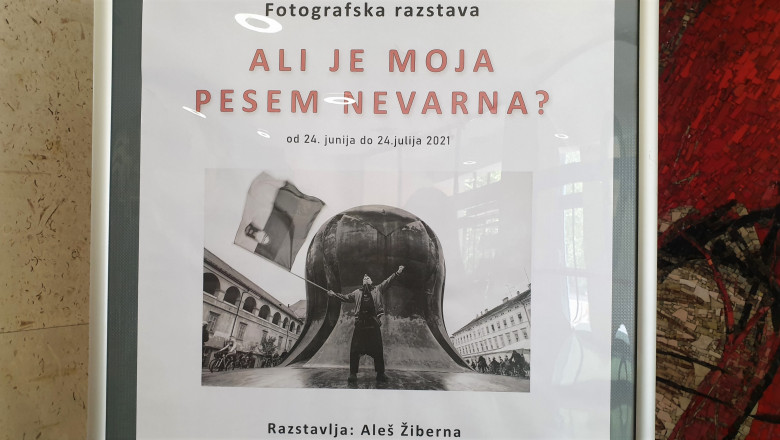 Razstava Aleša Žiberne: Ali je moja pesem nevarna? (Foto: Nika Ilić)